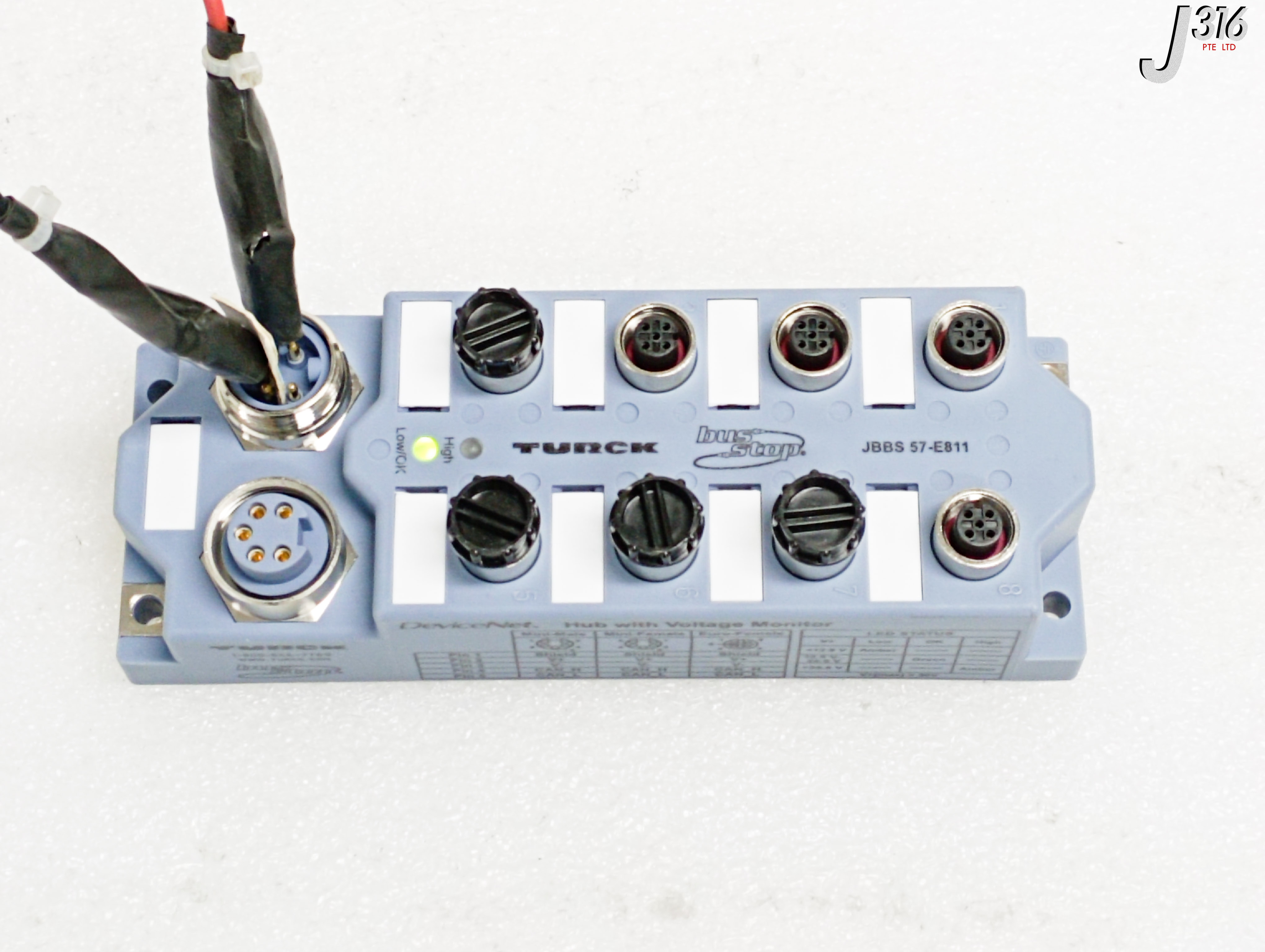 29309 TURCK DEVICENET HUB W/ VOLTAGE MON W/ X6 U2530-8005 JBBS-57
